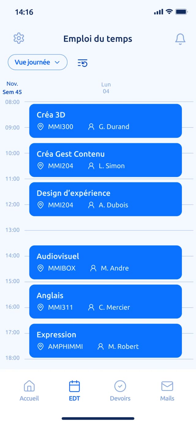 Mockup de l'application