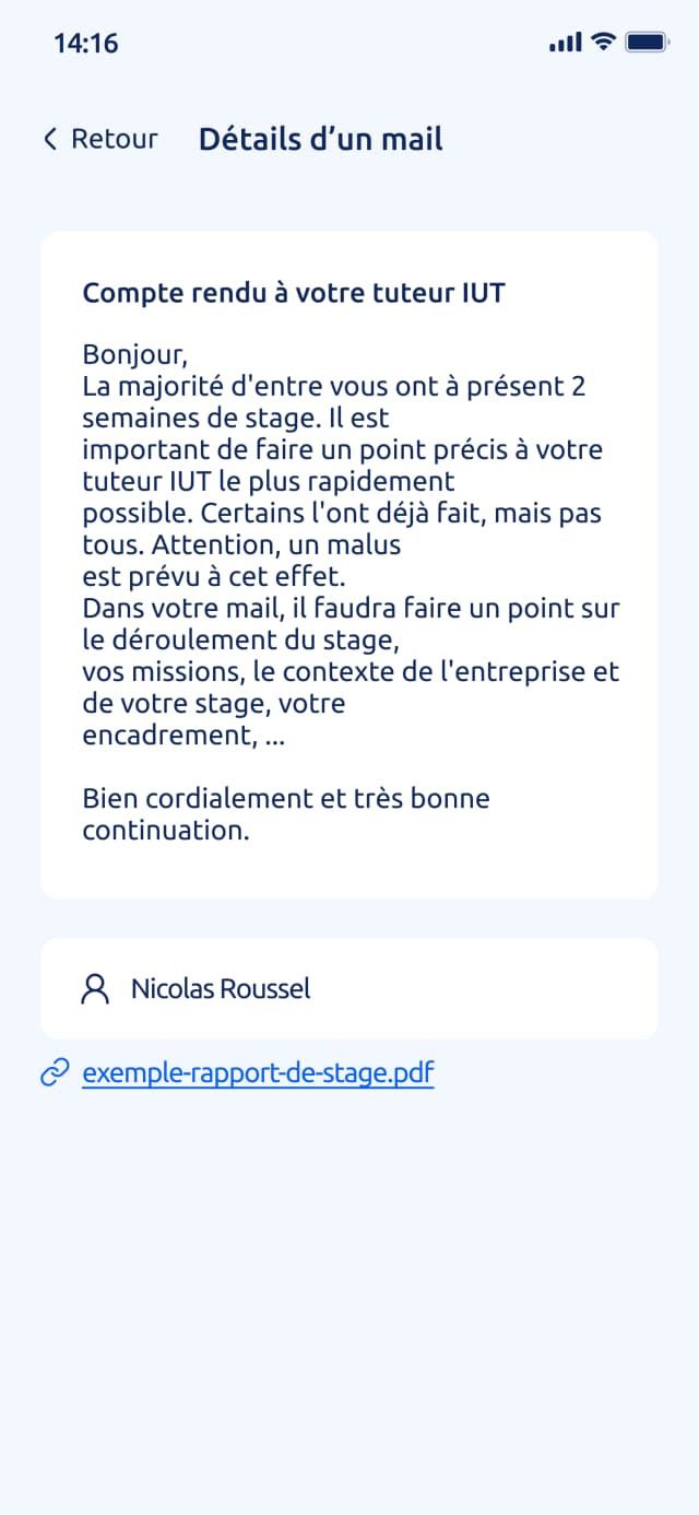 Mockup de l'application